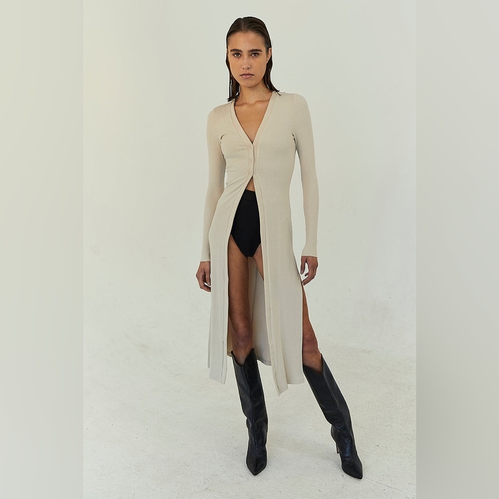 The Range ALLOY RIB LS DUSTER in Nude